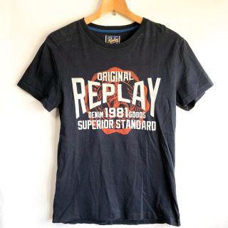 リプレイ(Replay)のREPLAY リプレイ プリント Ｔシャツ ネイビー Sサイズ(Tシャツ/カットソー(半袖/袖なし))