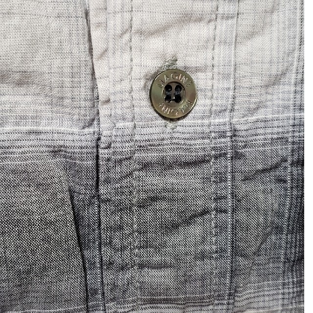 Magine(マージン)のマージン　シワ加工　チェック　半袖シャツ メンズのトップス(シャツ)の商品写真