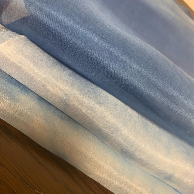 4匁羽二重藍染め3枚セット ハンドメイドの素材/材料(生地/糸)の商品写真