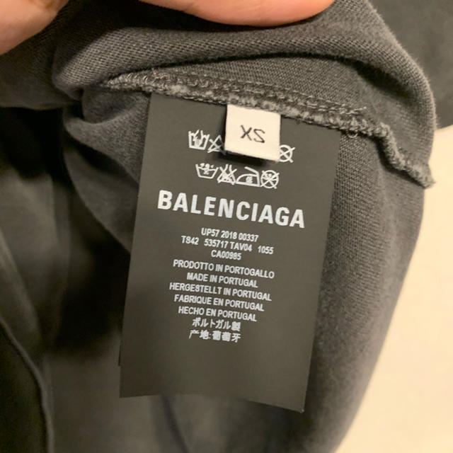 BALENCIAGA 18AW Europa! プリント Tシャツ フェード加工 Tシャツ