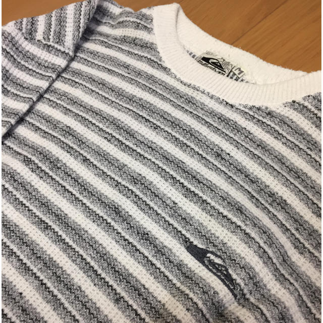 QUIKSILVER(クイックシルバー)の美品 クイックシルバー Quiksilver 長袖プルオーバー ボーダー 日本製 メンズのトップス(Tシャツ/カットソー(七分/長袖))の商品写真