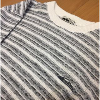 クイックシルバー(QUIKSILVER)の美品 クイックシルバー Quiksilver 長袖プルオーバー ボーダー 日本製(Tシャツ/カットソー(七分/長袖))