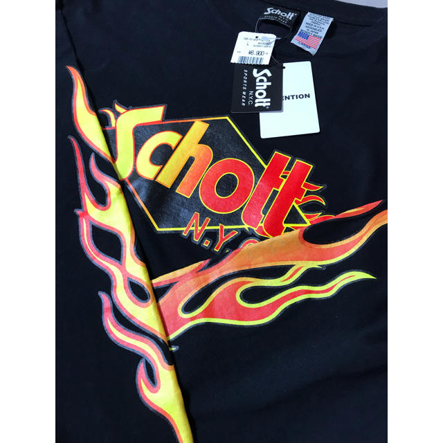 schott(ショット)のSchott ロンt フレイムロゴ メンズのトップス(Tシャツ/カットソー(七分/長袖))の商品写真