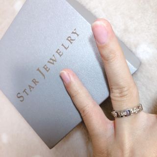 スタージュエリー(STAR JEWELRY)のSTAR JEWELRY ダイヤブロックリング 18金ホワイトゴールド(リング(指輪))