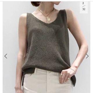 アパルトモンドゥーズィエムクラス(L'Appartement DEUXIEME CLASSE)のアパルトモン CTN*LINEN Camisole  即決前にご連絡を(Tシャツ(半袖/袖なし))