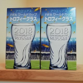 コカコーラ(コカ・コーラ)のグラス2個　コカ・コーラ　サッカー　ロシアワールドカップモデル　非売品　未使用(記念品/関連グッズ)