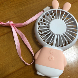 ［とも☆様］ミニ扇風機 ウサギ ピンク(扇風機)