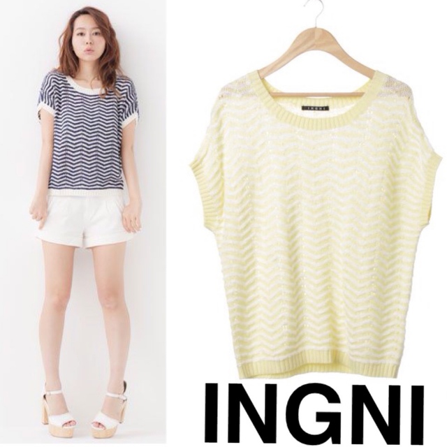 INGNI(イング)のイング 透かし編みサマーニット レディースのトップス(ニット/セーター)の商品写真