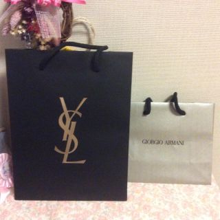 イヴサンローランボーテ(Yves Saint Laurent Beaute)の【最終値下げ】YSL・GIORGIO ARMANI♡ショッパー(ショップ袋)