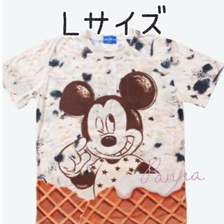 ディズニー(Disney)の『ディズニーリゾート』MickeyアイスクリームTシャツ　Lサイズ(Tシャツ/カットソー(半袖/袖なし))
