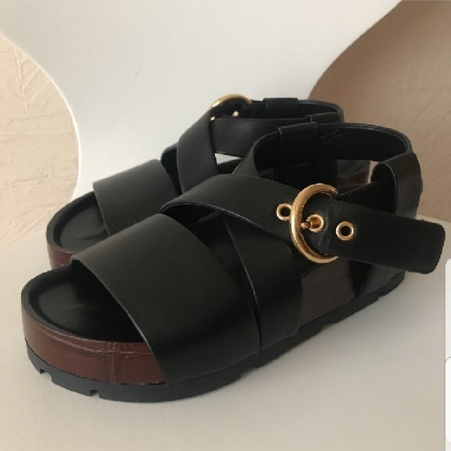 celine - 美品 CELINE セリーヌ サンダル ボクシ ー フラットサンダル
