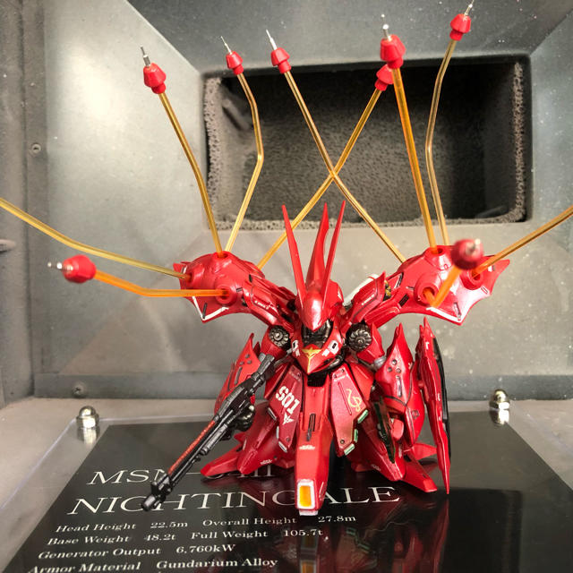 ナイチンゲール レッドパールコートver 改造完成品 ガンダムコンバージ