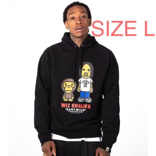 BAPE WIZKHALIFA PULLOVER HOODIE BLACK L - パーカー