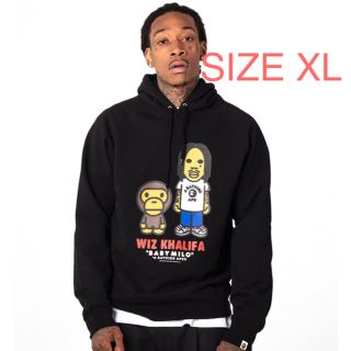 アベイシングエイプ(A BATHING APE)の BAPE WIZKHALIFA PULLOVER HOODIE XL 黒(パーカー)