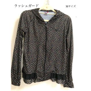 ロキシー(Roxy)のROXY ラッシュガード フード付 ポケット付 黒系 Mサイズ レディース(その他)