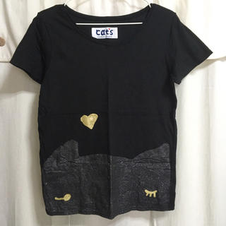 ツモリチサト(TSUMORI CHISATO)のCAT'S ツモリチサト ネコラメプリントTシャツ 中古美品(Tシャツ(半袖/袖なし))
