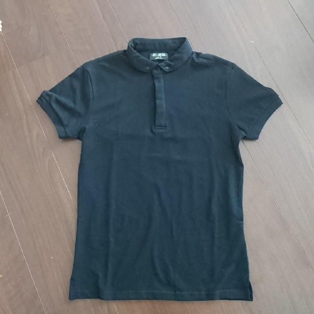 ボタンダウン ストレッチ ポロシャツ スキッパー ブラック メンズのトップス(ポロシャツ)の商品写真