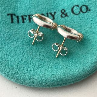 Tiffany & Co. - Tiffanyのサークル SV925 K14コンビ ピアス 希少の 