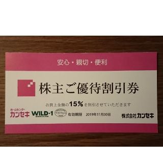 スノーピーク(Snow Peak)のwild-1 カンセキ 15%off 優待券(ショッピング)