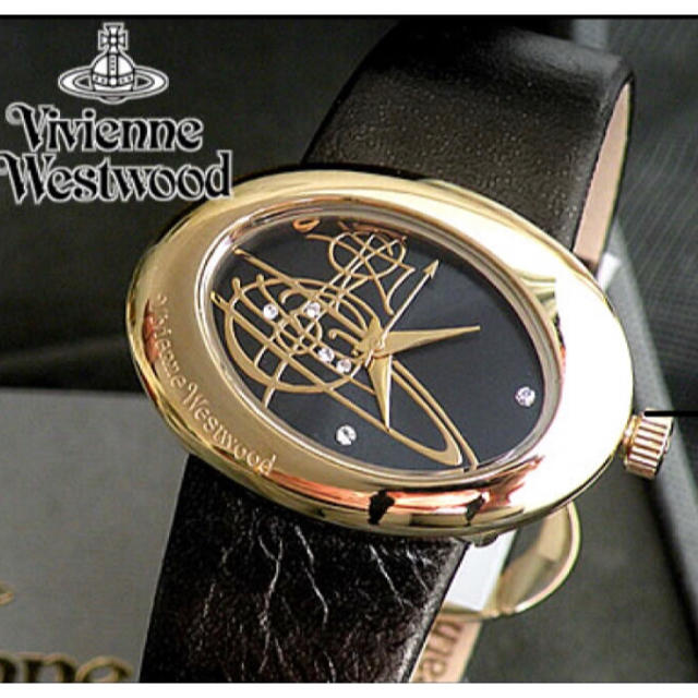 - Westwood Vivienne 【新品未使用】Vivienne オーブ ブラック&ゴールド Westwood 腕時計 ベビーグッズも大集合