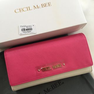 セシルマクビー(CECIL McBEE)の新品 セシルマクビー 長財布 ウォレット ピンク×ホワイト(財布)