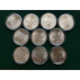 メイプルリーフ銀貨10枚セット（1オンス,1oz）　純銀/コイン(貨幣)