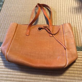 ジェイクルー(J.Crew)のJ.CREW リアルレザートート オレンジ色(トートバッグ)