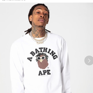 アベイシングエイプ(A BATHING APE)のape bape wiz khalifa college L/S tee XL (Tシャツ/カットソー(七分/長袖))