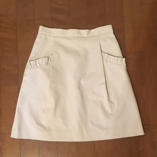 ジルスチュアート(JILLSTUART)の最終値下JILLSTUART 0サイズ ♡ポケットに大人可愛いフリル付きスカート(ひざ丈スカート)