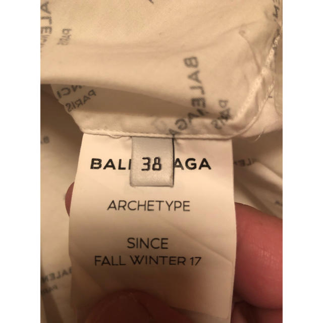 【限定SALE価格】BALENCIAGA 17AW シャツ 総柄 ロゴ