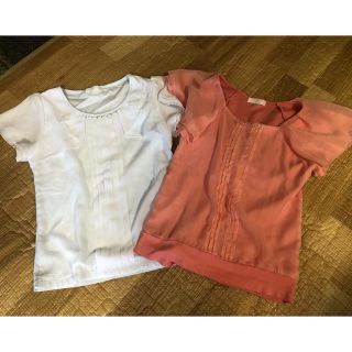 パターンフィオナ(PATTERN fiona)の【Ｍサイズ】肩フリルTシャツ 2枚セット(Tシャツ(半袖/袖なし))