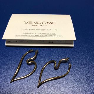 プラスヴァンドーム(Plus Vendome)の【VENDOME BOUTIQUE】ハートフープ ピアス★ゴールド 色(ピアス)