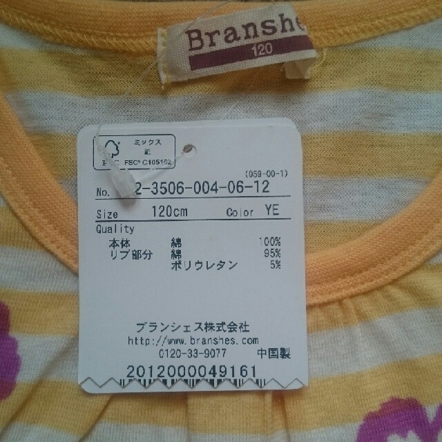 Branshes(ブランシェス)の新品未使用 カットソー2枚セット GAP ブランシェス 120 キッズ/ベビー/マタニティのキッズ服女の子用(90cm~)(Tシャツ/カットソー)の商品写真