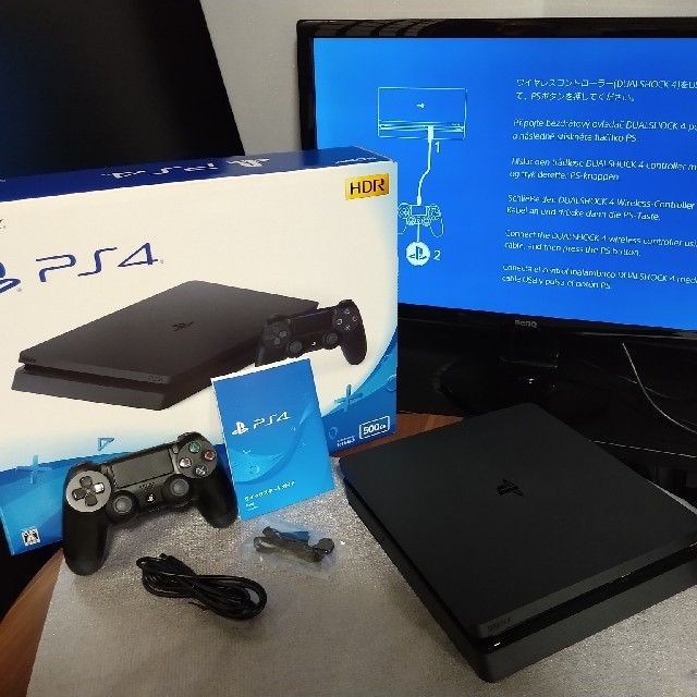 PS4本体、BenQ27インチモニターセット ヘッドセットつきの通販 by た