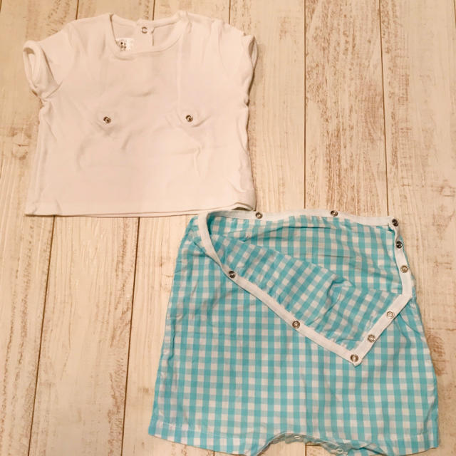 PETIT BATEAU(プチバトー)の【1度使用】プチバトー ロンパース キッズ/ベビー/マタニティのベビー服(~85cm)(ロンパース)の商品写真