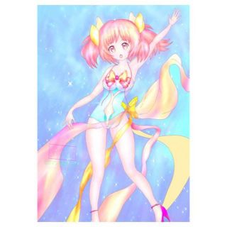 魔法少女まどかマギカ　2Lプリント2枚　♯08 イラスト マミの森の仔猫(その他)