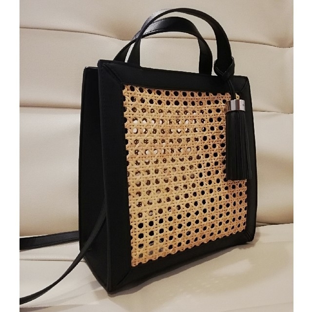 ZARA ZARA ミニバスケット トートバッグ カゴバッグの通販 by you 新品 ZARA風 ザラ ナチュラル バスケット ショルダー バッグ かご バッグ