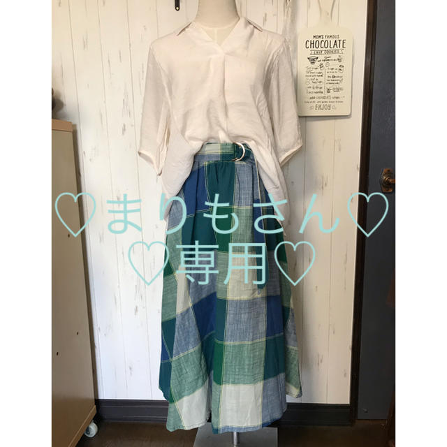 まりもさん専用♡シャツチュニック&チェックスカート レディースのトップス(シャツ/ブラウス(半袖/袖なし))の商品写真