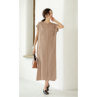 スタイルデリ(STYLE DELI)の限定値下げ！【試着のみ新品】STYLE DELIノーカラーサマーシャツワンピース(ロングワンピース/マキシワンピース)