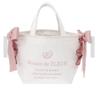 メゾンドフルール(Maison de FLEUR)のMaison de FLEUR【 新品 】ホワイトデニムトートバッグ (トートバッグ)