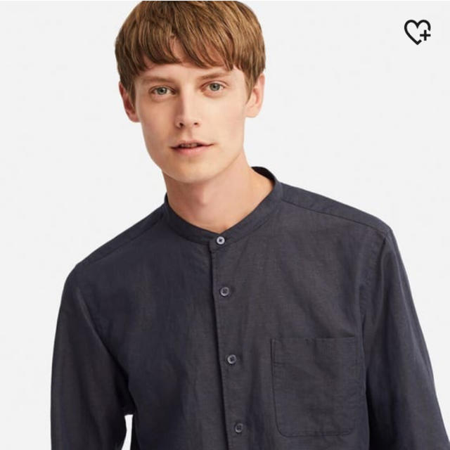 UNIQLO(ユニクロ)のリネンコットンスタンドカラーシャツ メンズのトップス(シャツ)の商品写真