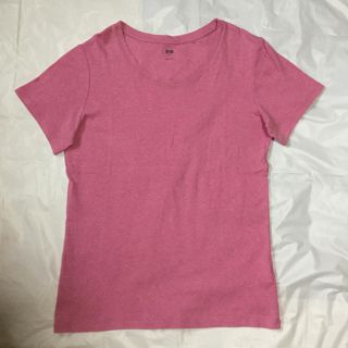 ユニクロ(UNIQLO)の【最終値下】UNIQLO 半袖Tシャツ M〜L ピンク(Tシャツ(半袖/袖なし))