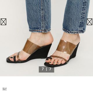 スライ(SLY)のSLY  SQUARE WEDGE SANDAL(サンダル)