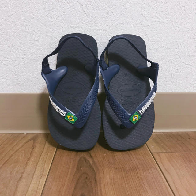 こども ビームス(コドモビームス)の【値下げ】havaianas Baby Brasil ロゴサンダル 14cm キッズ/ベビー/マタニティのベビー靴/シューズ(~14cm)(サンダル)の商品写真