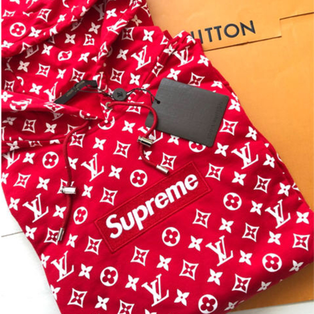 新品未使用 supreme  louis vuitton ボックスロゴ パーカーメンズ