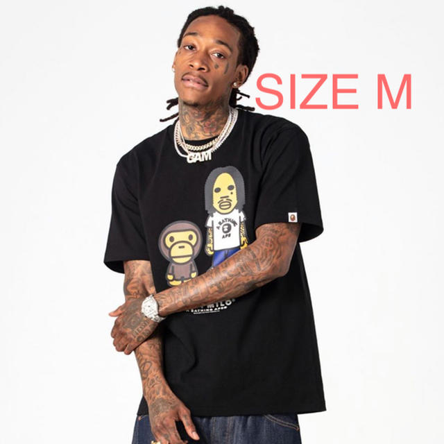 A BATHING APE(アベイシングエイプ)の送料無料  BAPE WIZKHALIFA TEE BLACK M メンズのトップス(Tシャツ/カットソー(半袖/袖なし))の商品写真