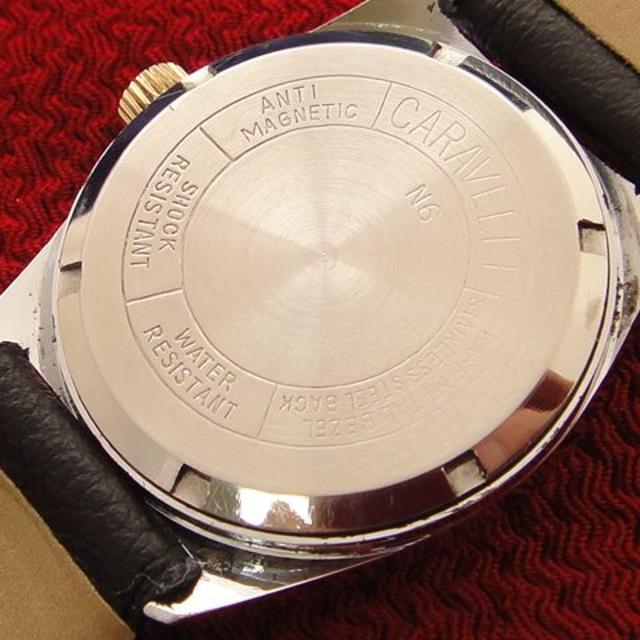 Bulova(ブローバ)の良品★ビンテージ ブローバ キャラベル 手巻き腕時計 レザーバンド付 メンズの時計(腕時計(アナログ))の商品写真