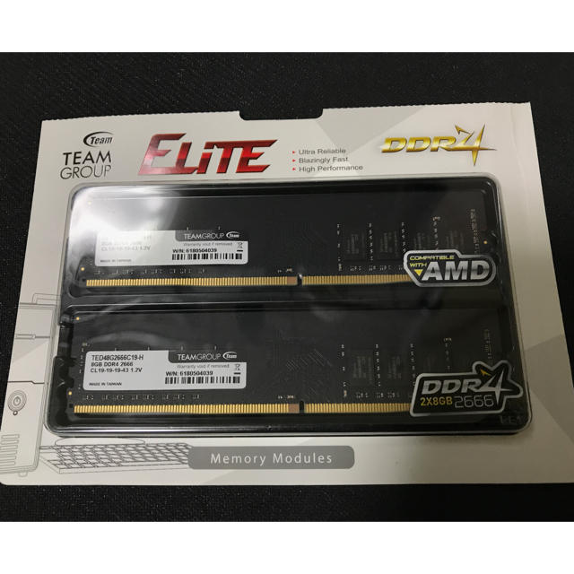 デスクトップ用メモリ DDR4 2666 16GB