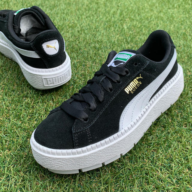 美品22.5 PUMA プーマ スエードプラットフォーム トレース B870 ...