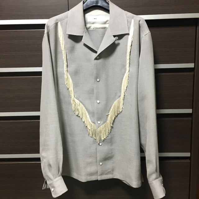 【最終値下げ中】toga virilis 19ss フリンジシャツ グレー 46